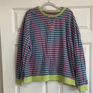 🧡 Women’s striped pullover sweatshirt